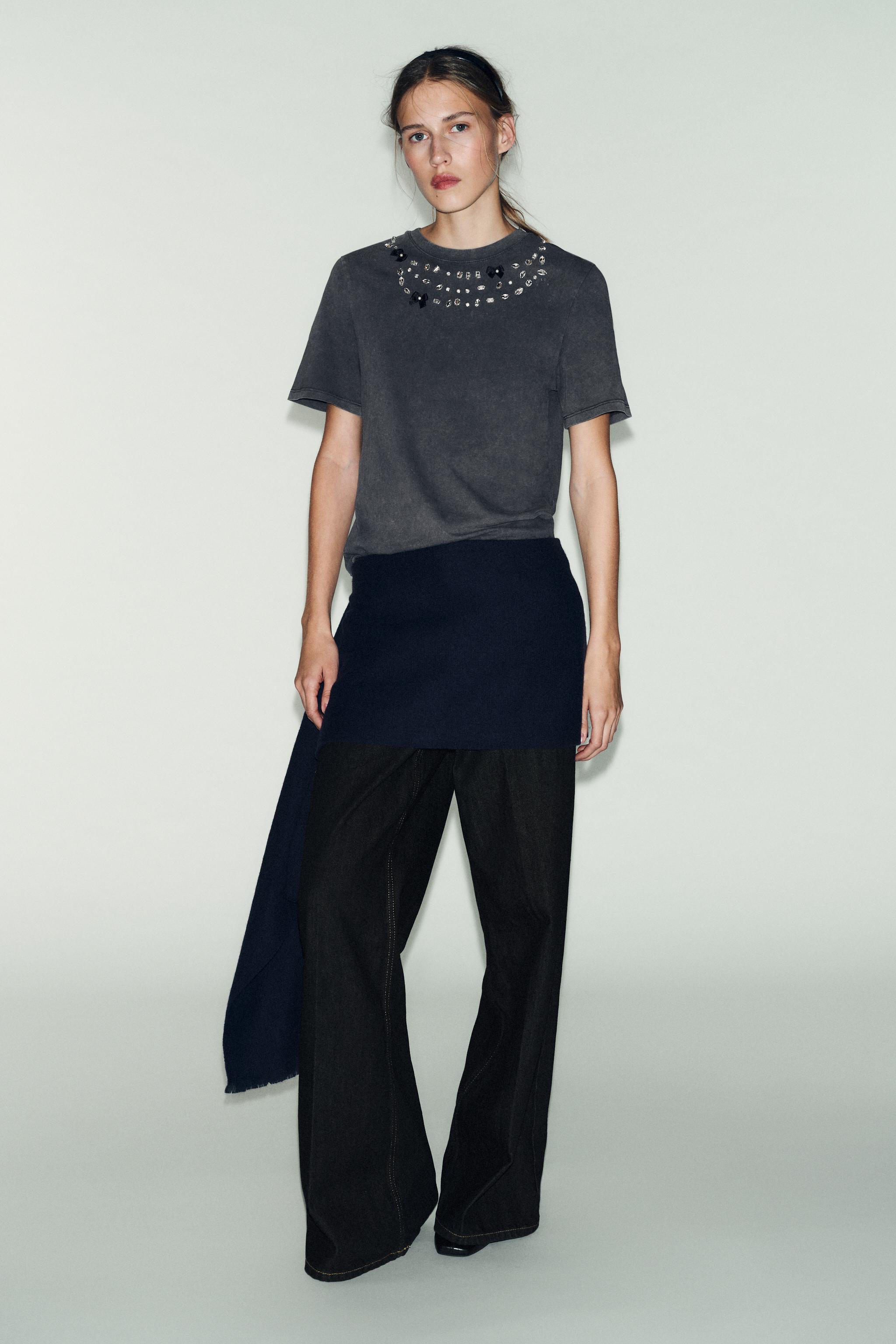 WASHED JEWELED T-SHIRT